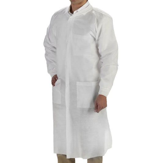 Graham Medical Products LabMates Lab Coat, X-Large, White 85175, Bag of 10