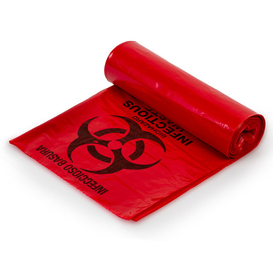 Biohazard Waste Bag Colonial Bag 40 to 45 gal. Red LLDPE 40 X 46 Inch - HXR46