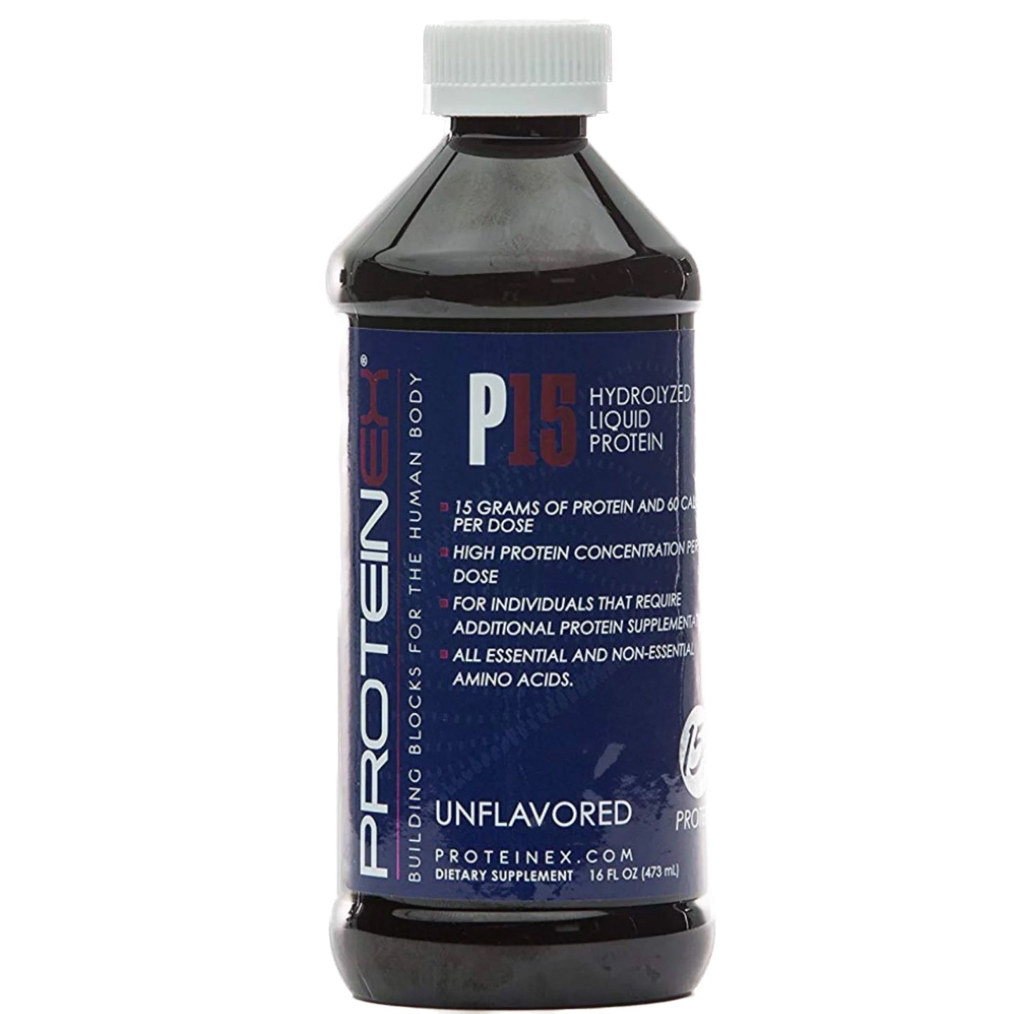 Oral Supplement Proteinex® P15 Unflavored Liquid 16 oz. Bottle - 54859051516