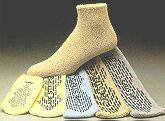 Slipper Socks Care-Steps® Unisex Adult Large Double Tread Single Patient Use Beige - 80105