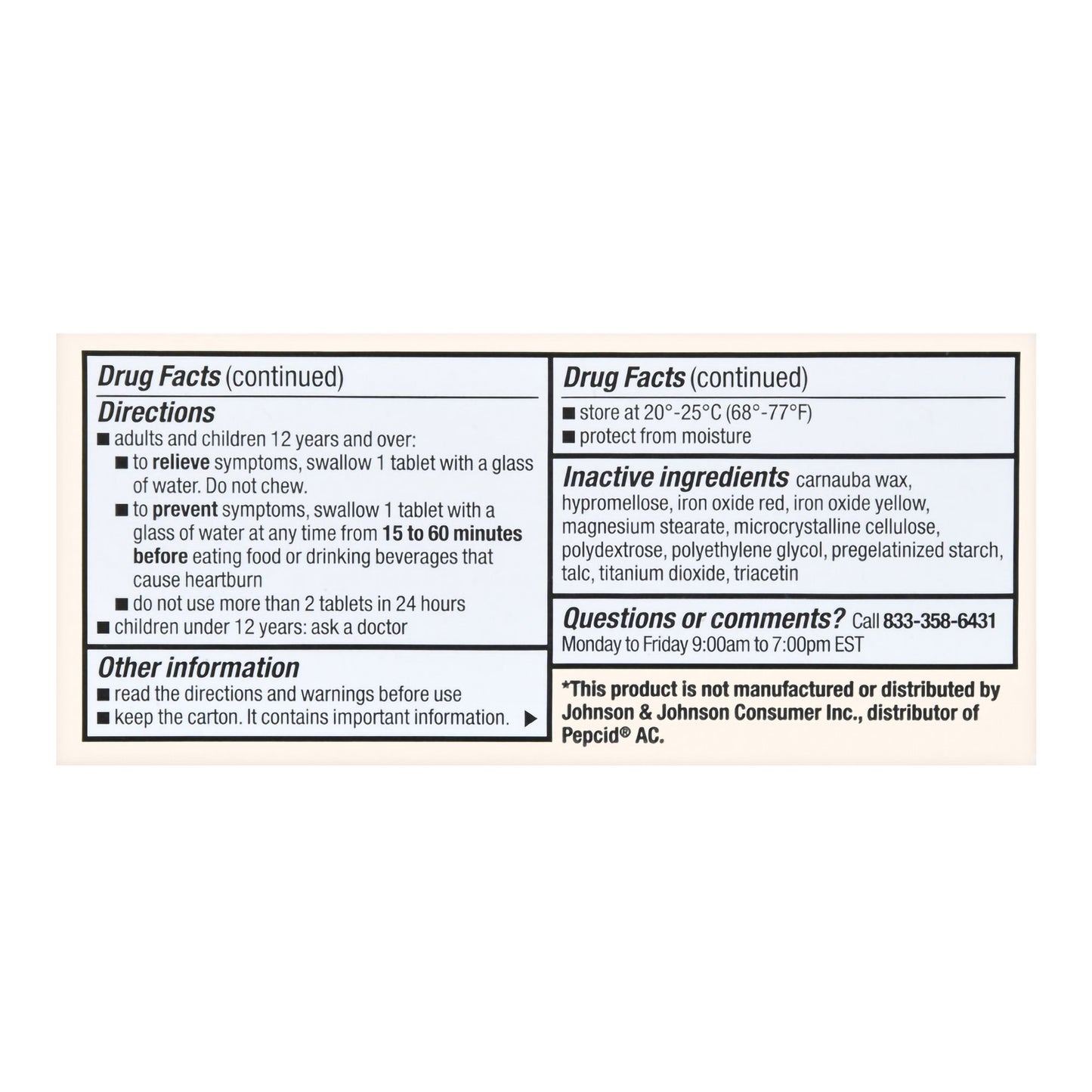Foster & Thrive™ Original Strength Acid Reducer Famotidine Tablets 10 mg 70677110203