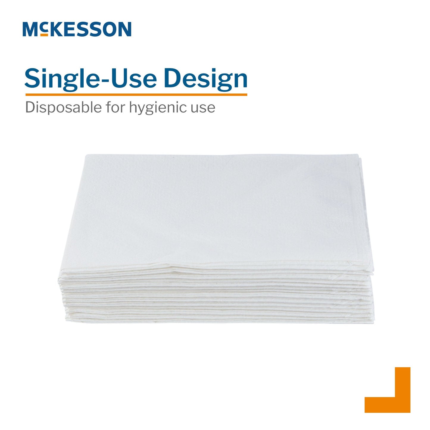 McKesson White Tissue/Poly Pillowcase, 21 x 30 Inch 18-917