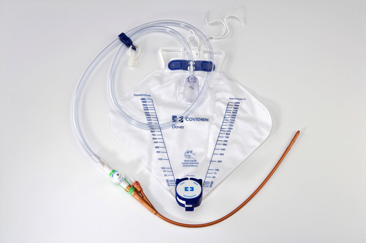 Indwelling Catheter Tray Dover™ IC Foley 16 Fr. 5 cc Balloon Silver Coated Silicone - 6146ICLL