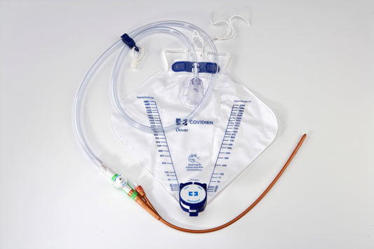 Indwelling Catheter Tray Dover™ IC Foley 16 Fr. 5 cc Balloon Silver Coated Silicone - 6146ICLL