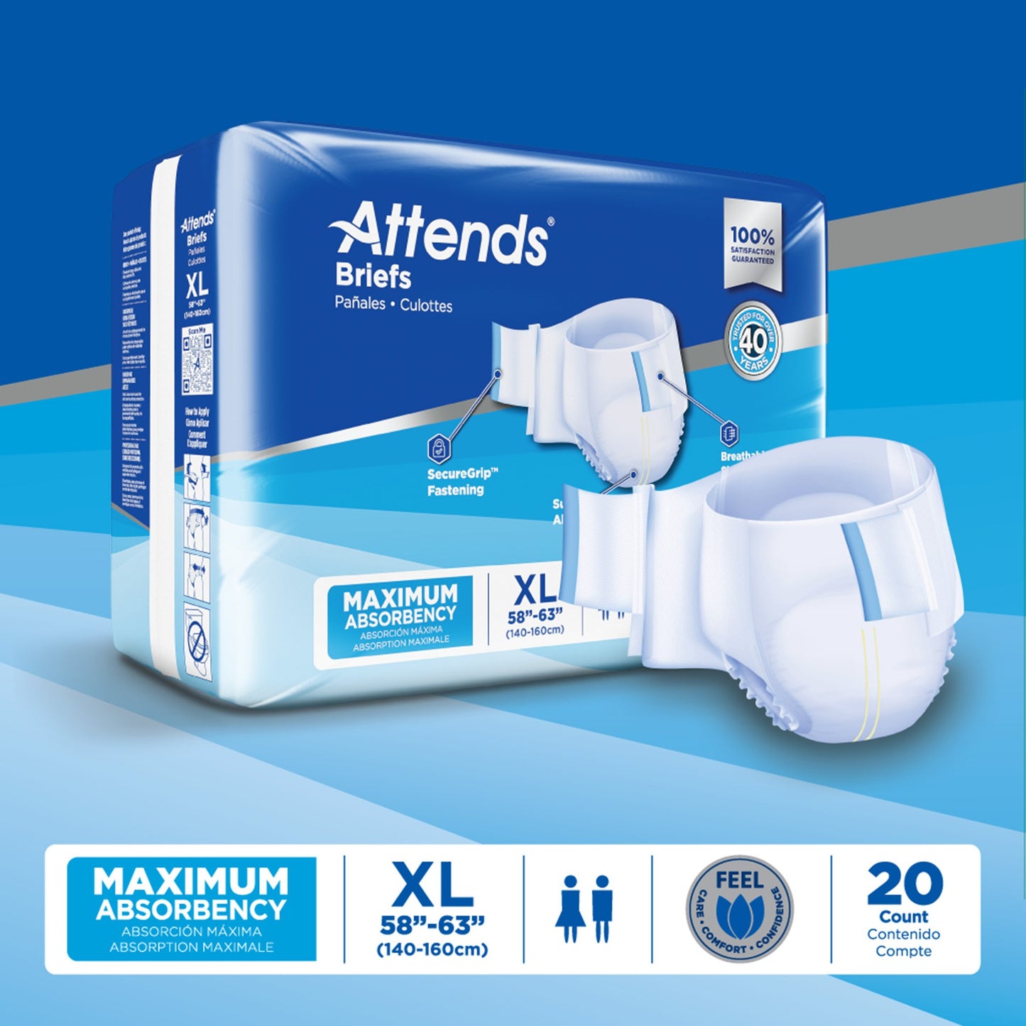 Attends® Heavy Absorbency Briefs, Extra Large DDA40