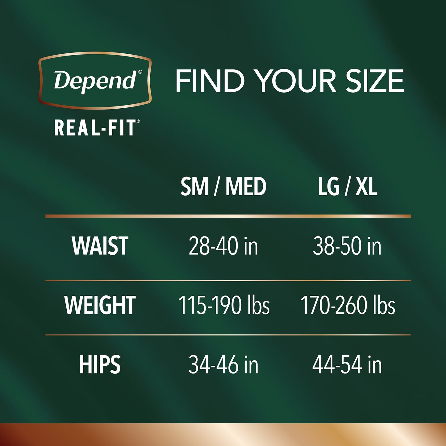Depend® Real Fit® Underwear for Men, Small/Medium 55426