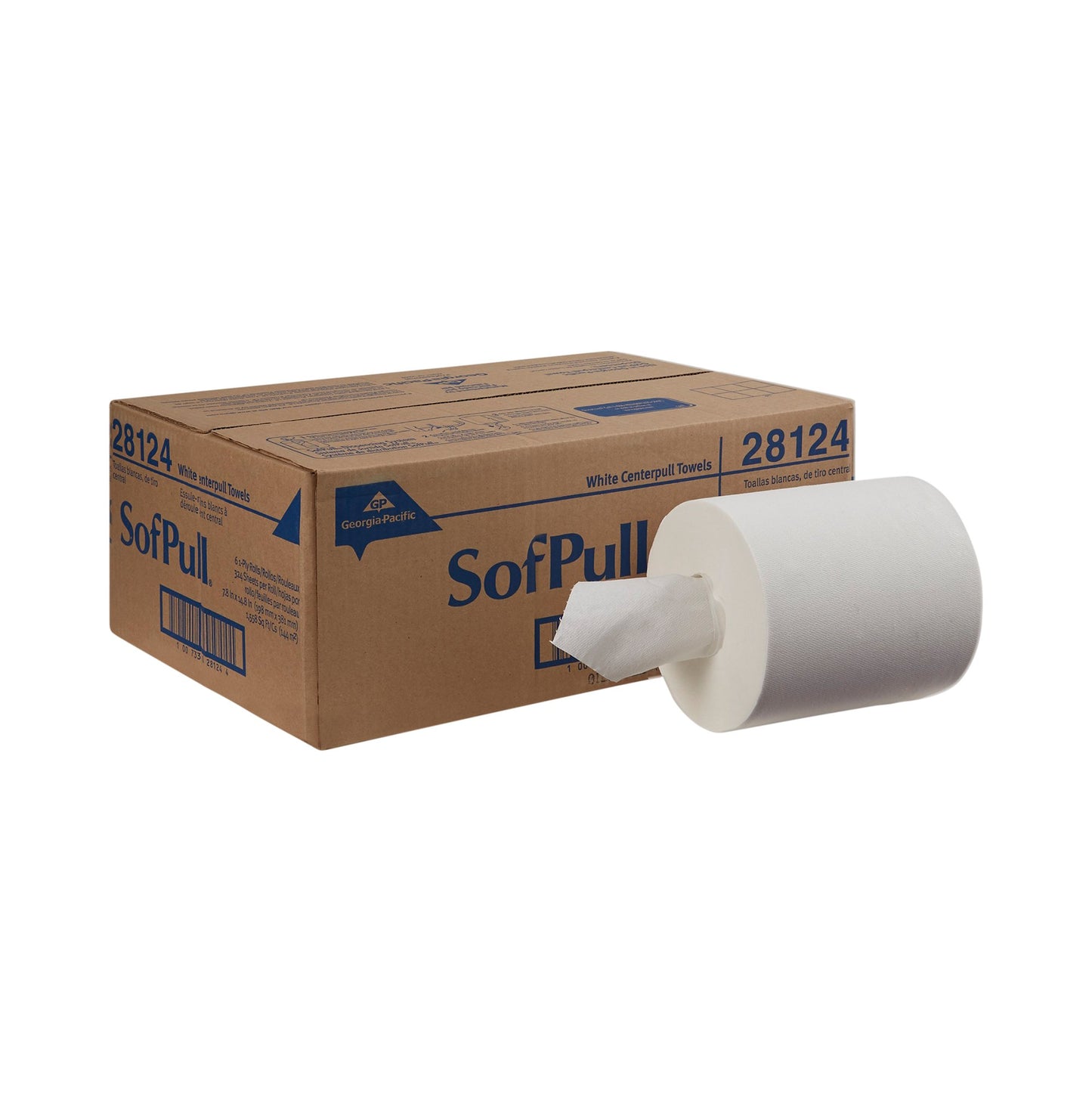 SofPull® White Paper Towel, 3,300 Feet, 6 Rolls per Case 28124