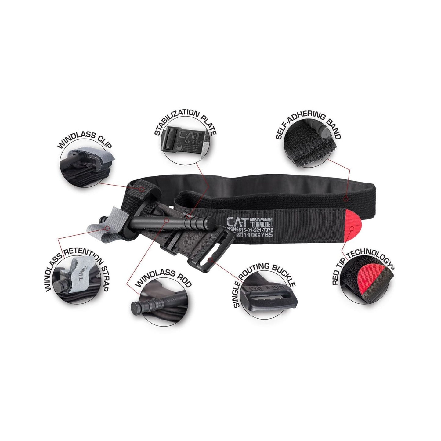 North American Rescue Combat Tourniquet, 6½ Inch Length 30-0001