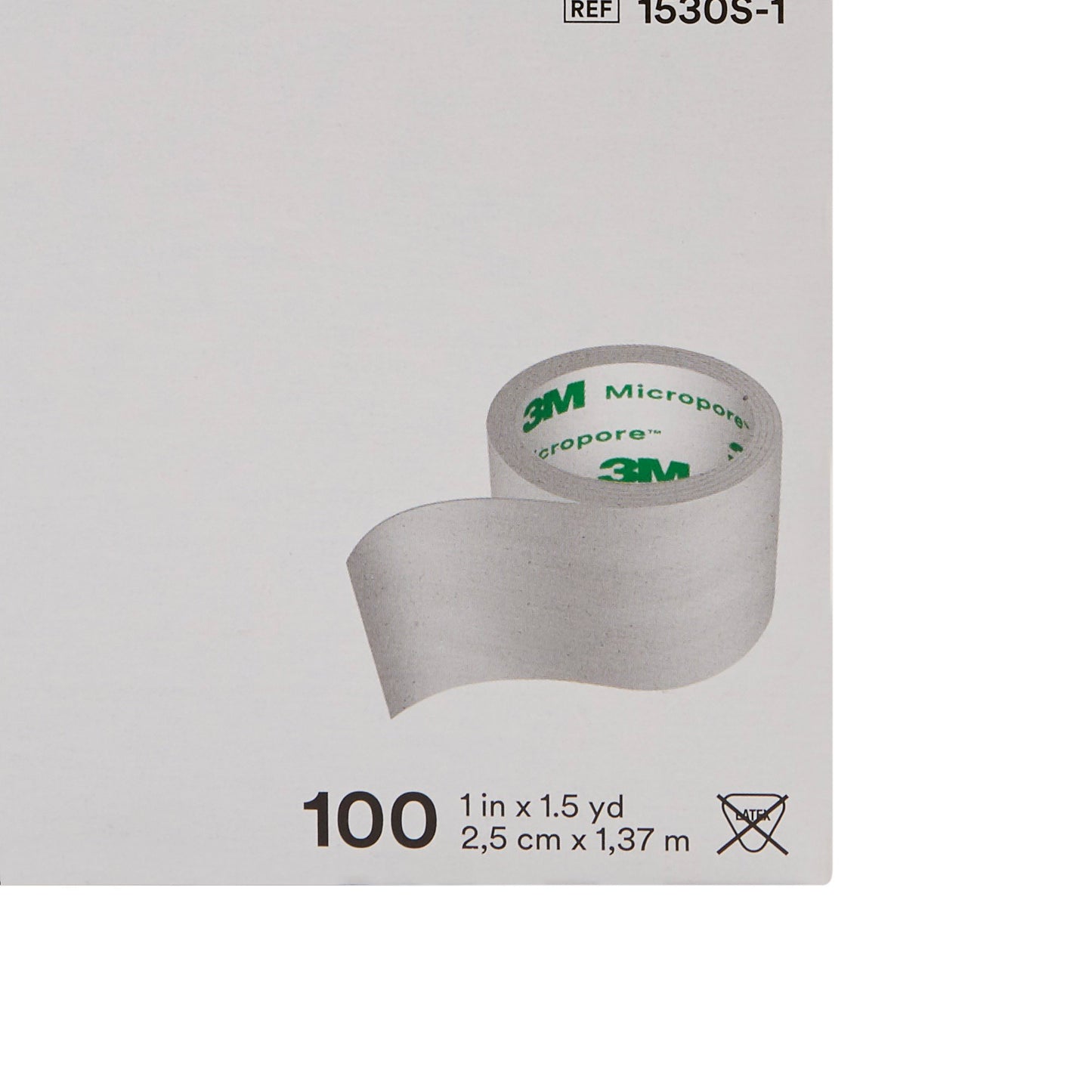 3M™ Micropore™ Paper Medical Tape, 1 Inch x 1-1/2 Yard, White 1530S-1