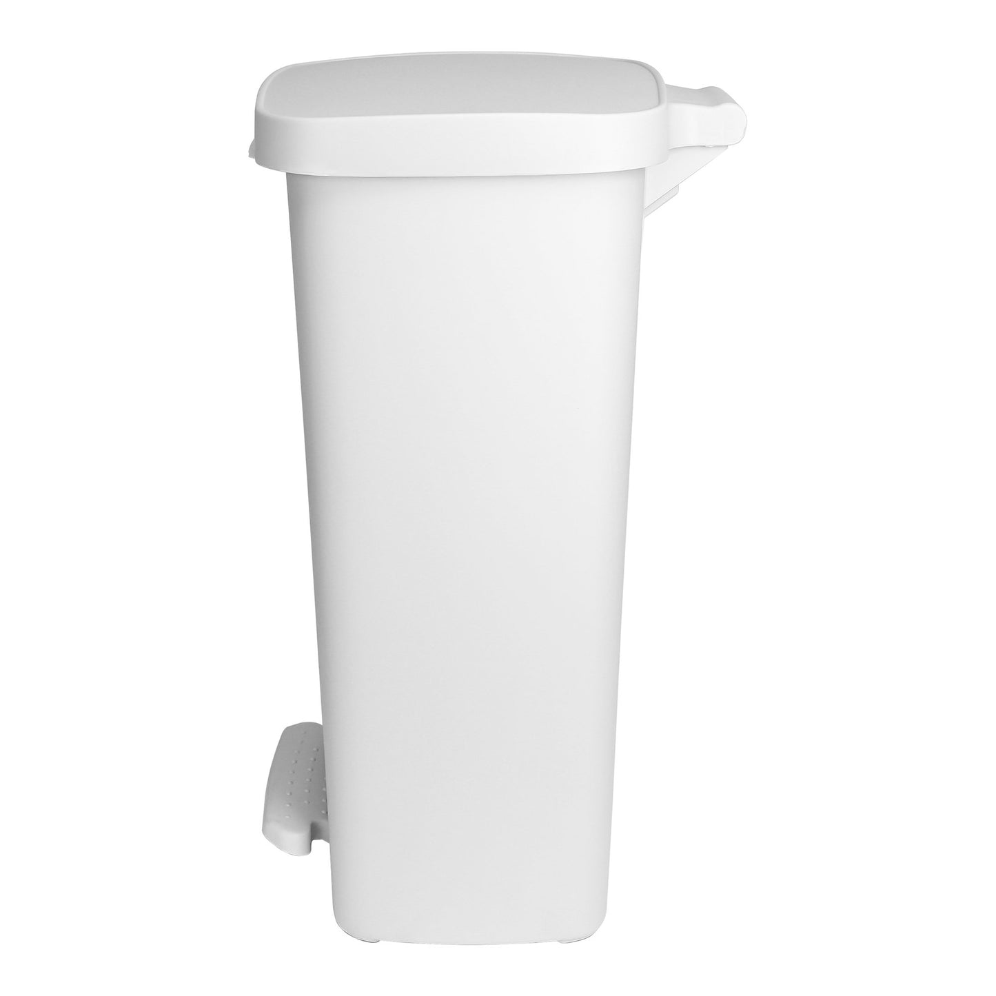 McKesson Waste Can with Step-On Pedal, Plastic, White, 15.16 x 14.76 x 26.57 Inch 16-25266