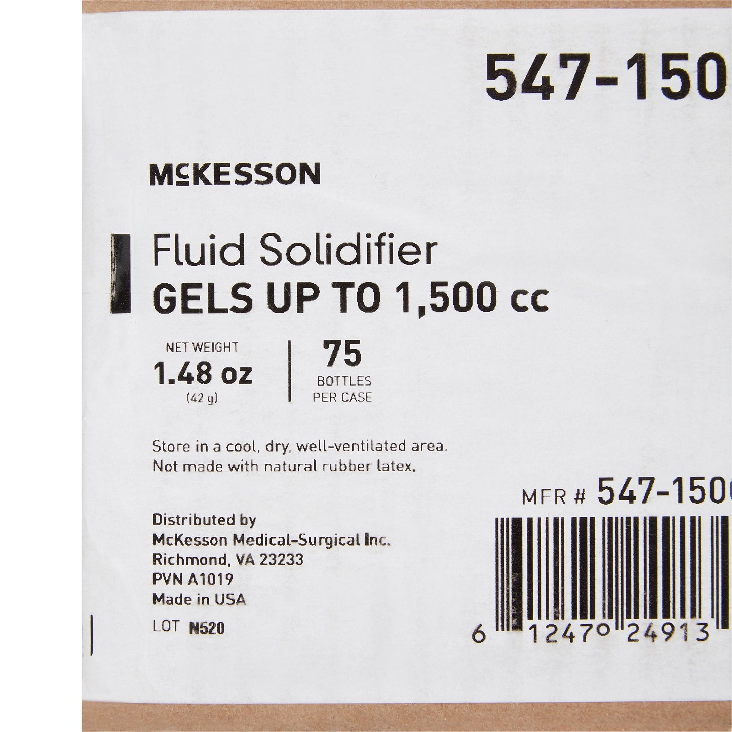McKesson Fluid Solidifier, 1.69 oz Bottle 547-1500