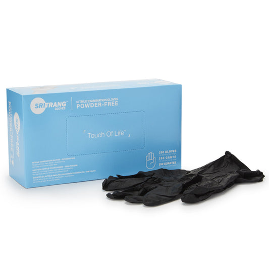 McKesson Brand Touch of Life Nitrile Exam Glove, Large, Black 7027155, Box of 250