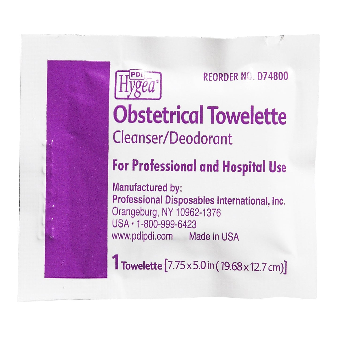 Hygea® Scented Obstetrical Towelette, Individual Pack D74800
