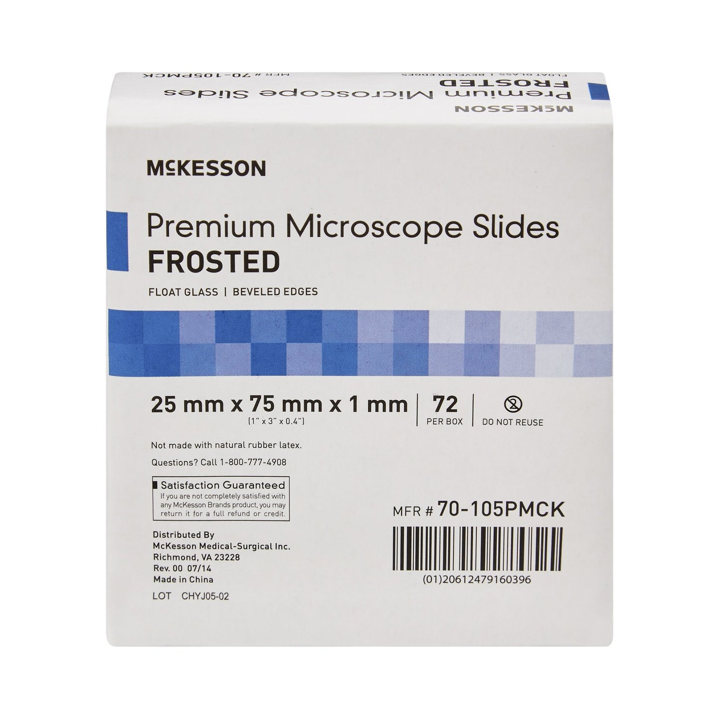 McKesson Premium Frosted Microscope Slide, 25 x 75 mm 70-105PMCK