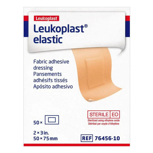 Adhesive Strip Leukoplast® Elastic 2 X 3 Inch Cross-Elastic Material Rectangle Tan Sterile - 7645610