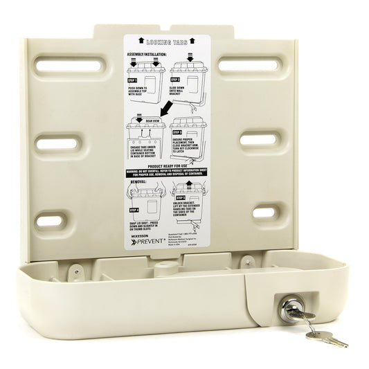 Sharps Container Bracket McKesson Prevent® Plastic Wall Mount Locking - 2240