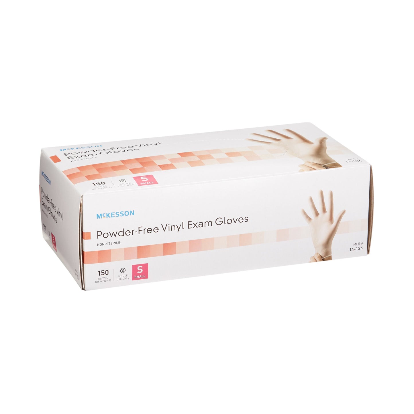McKesson Vinyl Exam Glove, Small, Clear 14-134