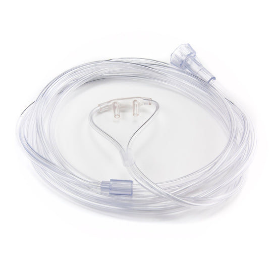 Nasal Cannula McKesson Adult Curved Prong / NonFlared Tip 7 Foot O2 Line - 16-3318E