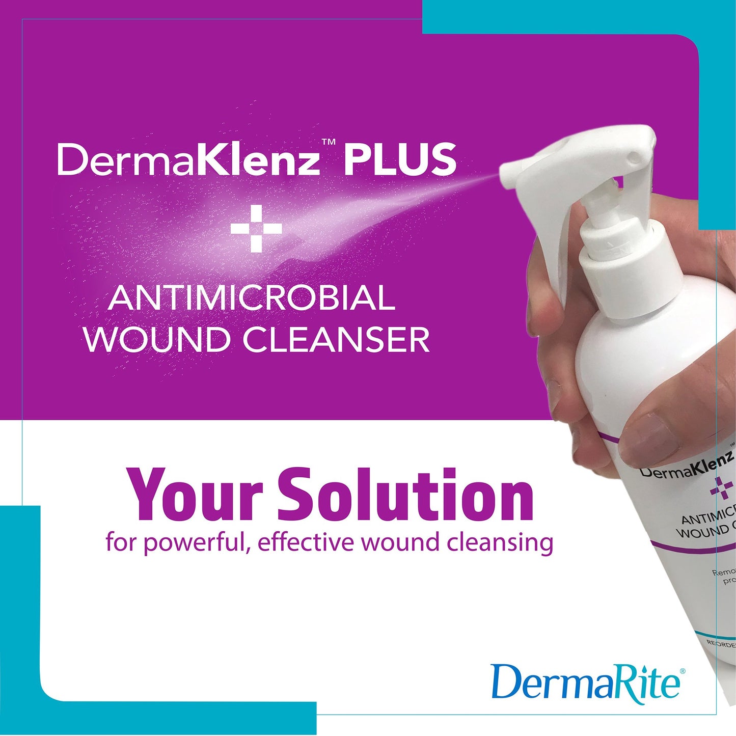 DermaRite's DermaKlenz PLUS Wound Cleanser - Spray Bottle, 8 oz. 00257