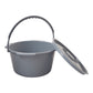 McKesson Commode Bucket With Metal Handle And Cover, 7-1/2 Quart, Gray 146-11106