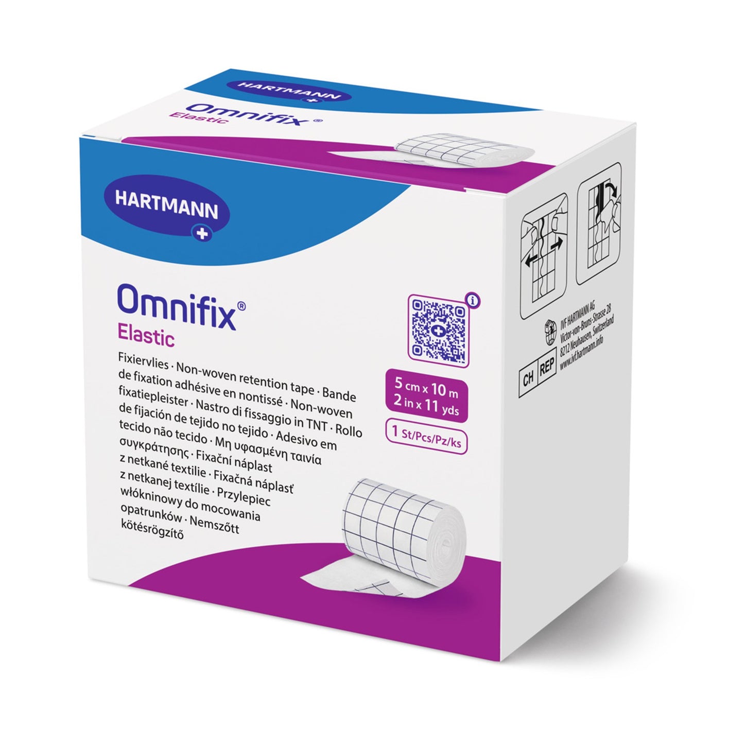 Omnifix® Elastic Dressing Retention Tape with Liner, 2 Inch x 10 Yard, White 900602
