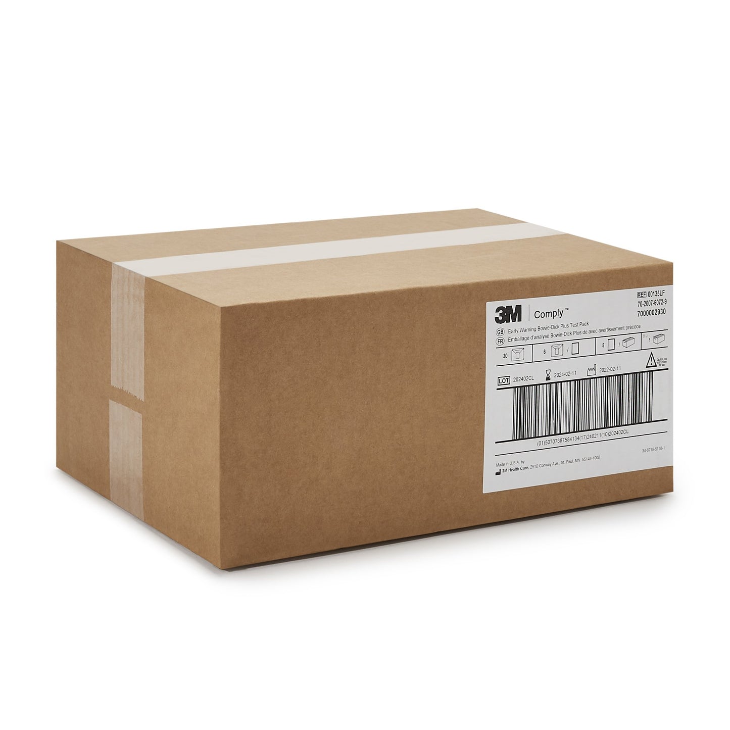 3M™ Comply™ Sterilization Bowie-Dick Plus Test Pack 00135LF