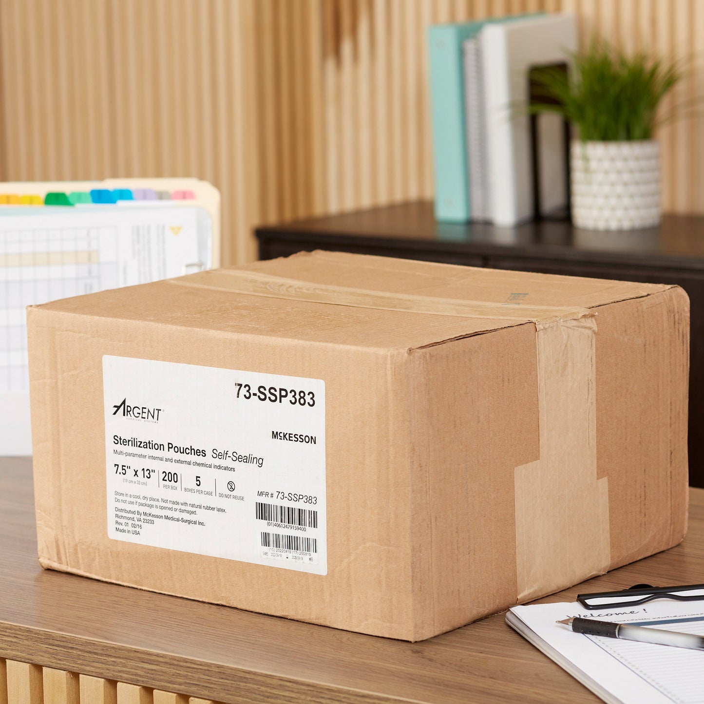 McKesson Argent® Sure-Check® Sterilization Pouch, 7½ x 13 Inch 73-SSP383