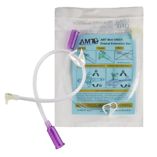 Bolus Enteral Feeding Extension Tube Set Mini ONE® 12 Inch, Purple - 8-1221