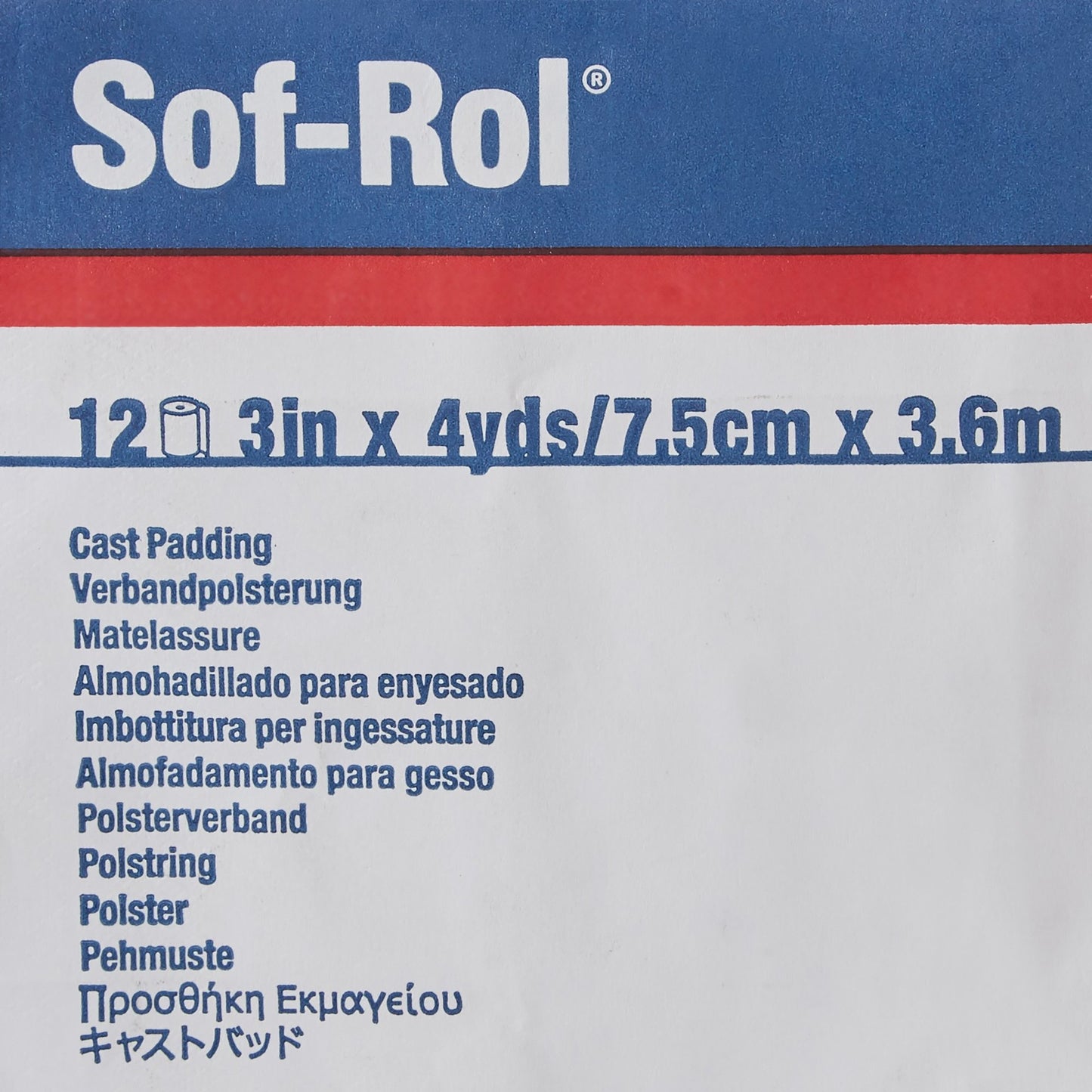 Sof-Rol® White Rayon Cast Padding, 3 Inch x 4 Yard 9033