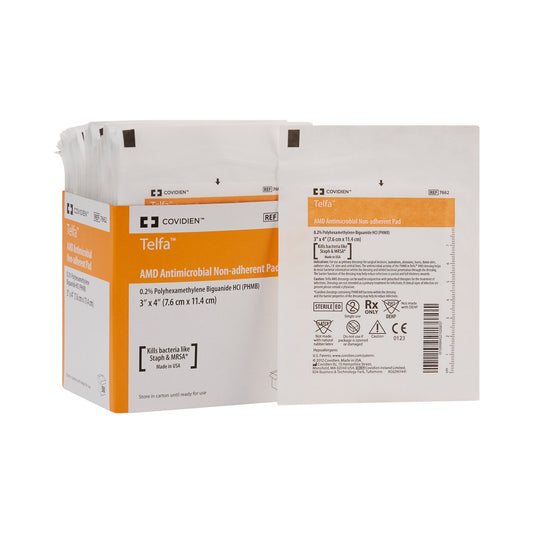 Cardinal Telfa Impregnated Antimicrobial Dressing, 3 x 4 Inch 7662-, Case of 900