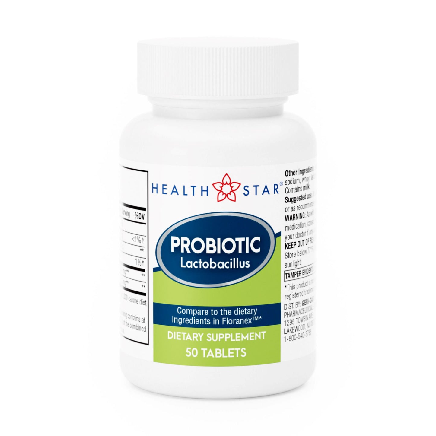 Health*Star® Lactobacillus Probiotic Dietary Supplement Tablets 870-05-HST