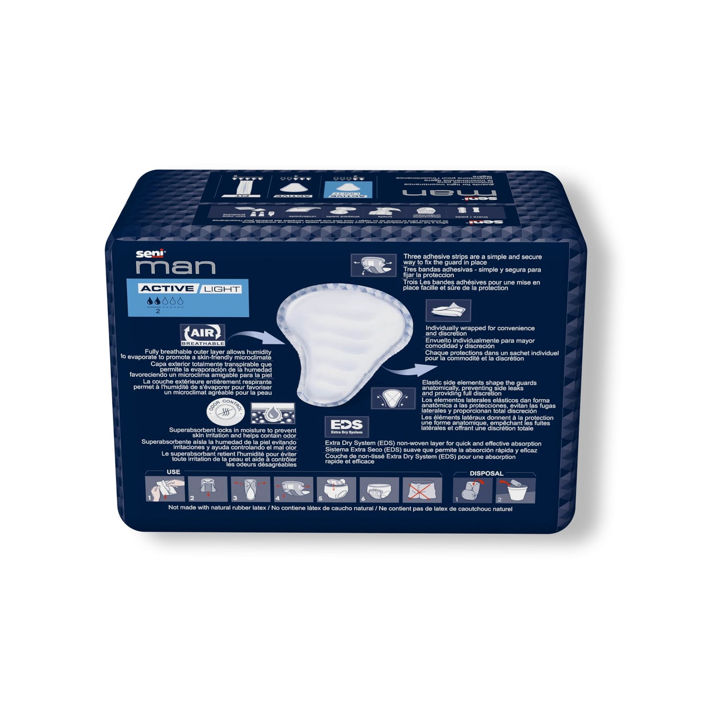 Seni® Man Active Light Bladder Control Guards S-AL15-US1