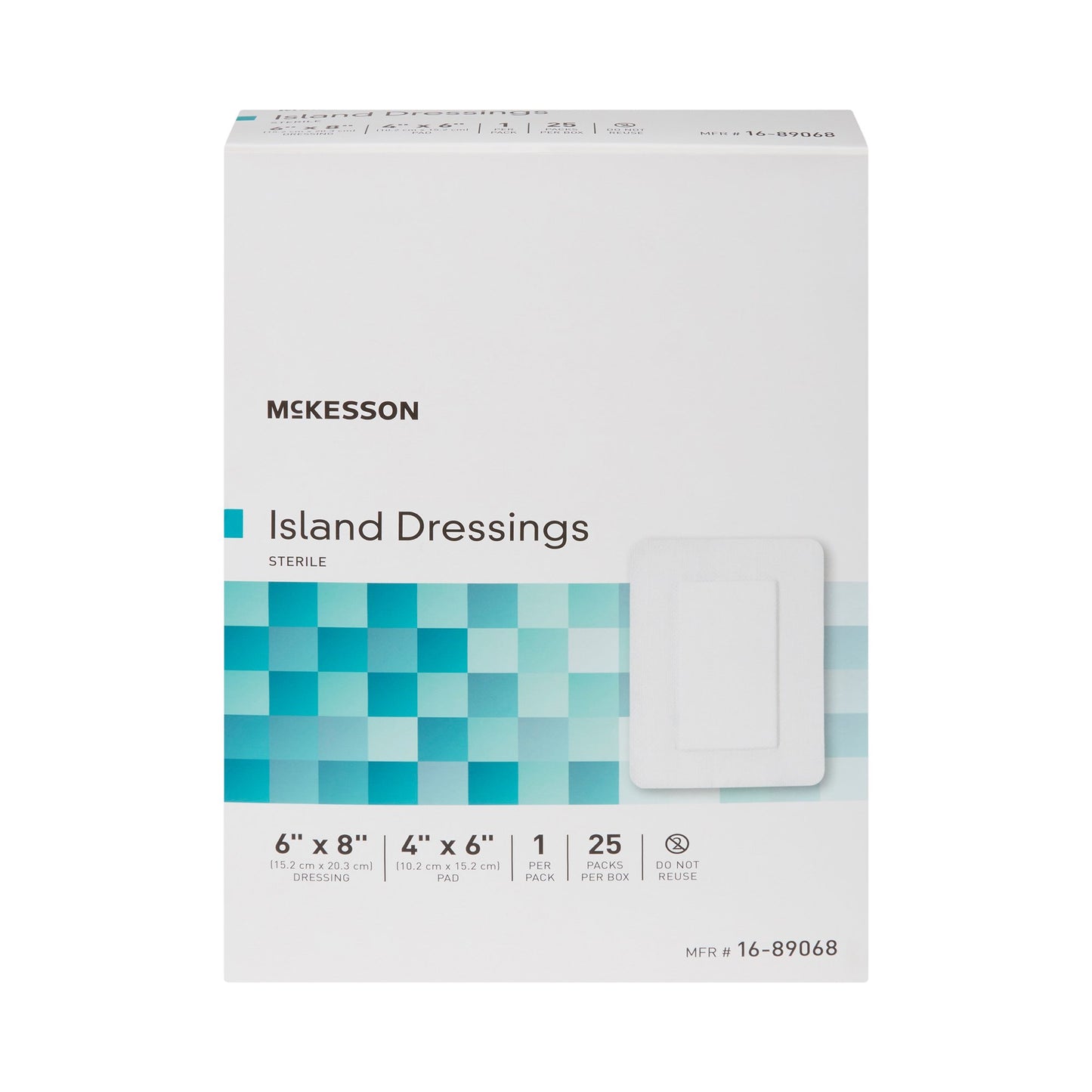 McKesson White Adhesive Dressing, 6 x 8 Inch 16-89068