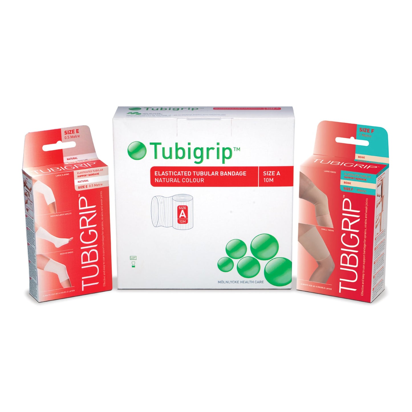 Molnlycke Tubigrip Pull On Elastic Tubular Support Bandage, 2-1/2 Inch x 1 Yard 1520, Box of 12