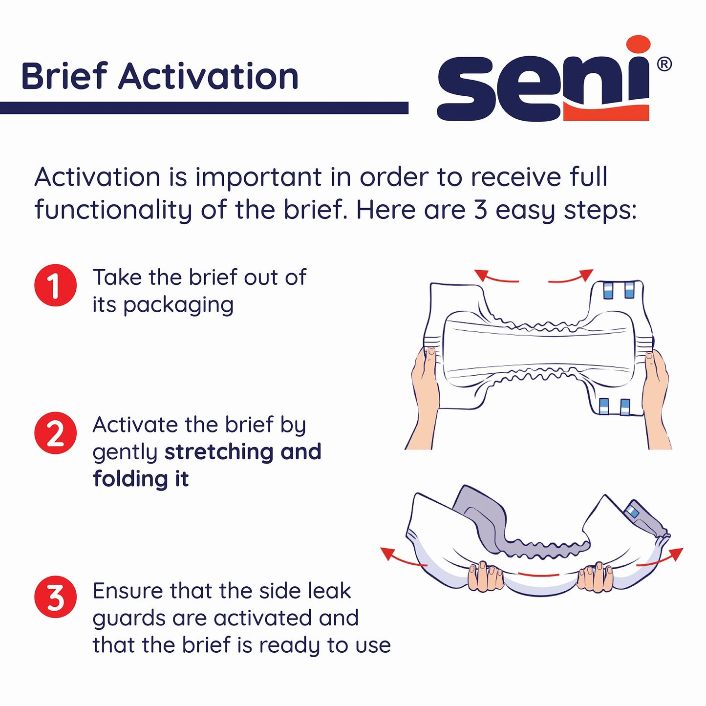 Seni® Super Heavy Absorbency Incontinence Brief, Large S-LA25-BS1