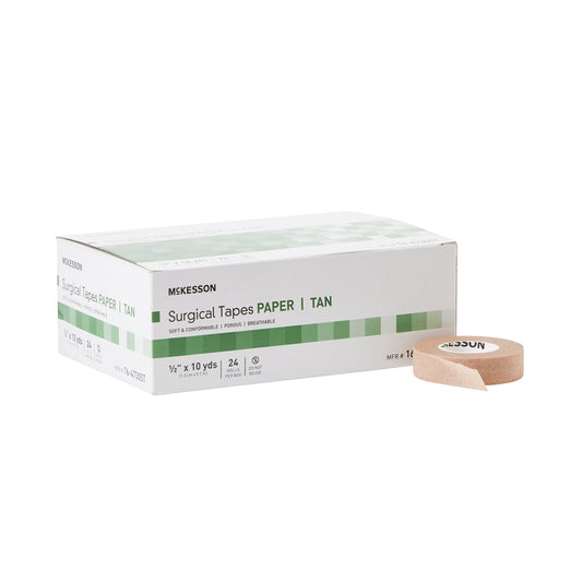 McKesson Paper Medical Tape, 1/2 Inch x 10 Yard, Tan 16-47305T