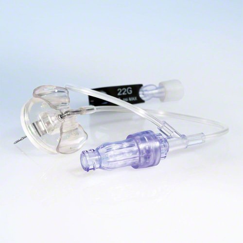 Huber Needle Infusion Set Surecan™ Safety II 20 Gauge 4/5 Inch 8 Inch Tubing Needleless Y-Site Injection Port - 4447051-02
