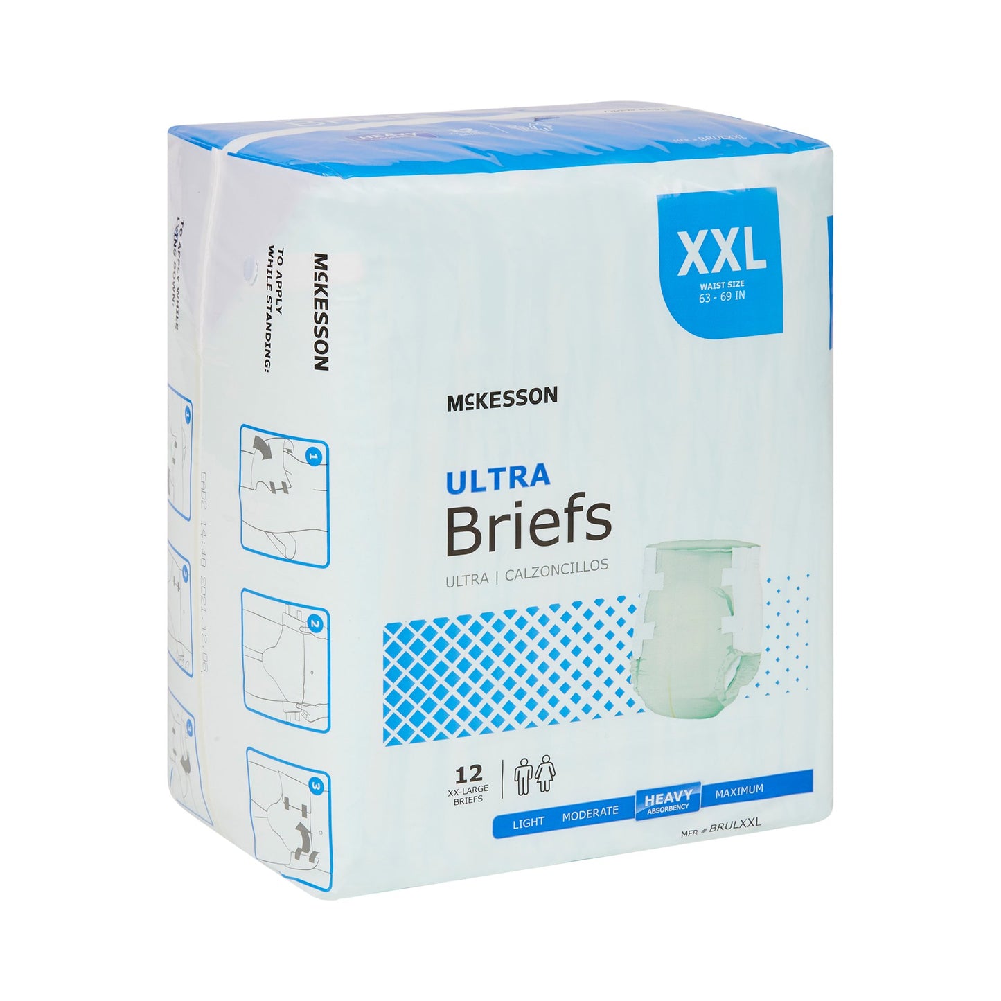 McKesson Ultra Heavy Absorbency Incontinence Brief, 2X-Large BRULXXL