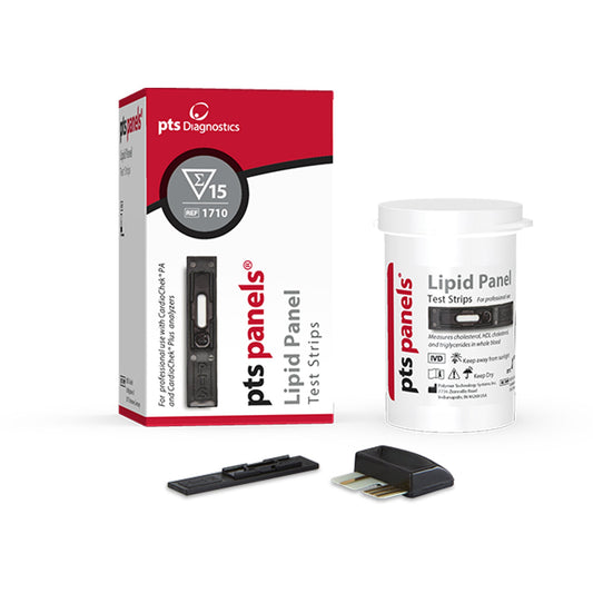 PTS Diagnostics PTS Panels Reagent Test Strip for use with CardioChek PA Analyzer, Total Cholesterol, HDL, Triglycerides, LDL, TC / HDL Ratio test 1710, VL