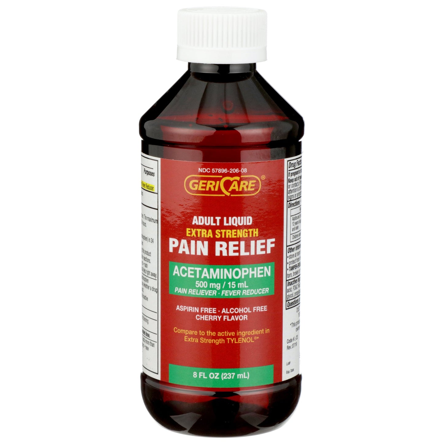 Pain Relief Geri-Care® 500 mg / 15 mL Strength Acetaminophen Liquid 8 oz. - Q202-08-GCP