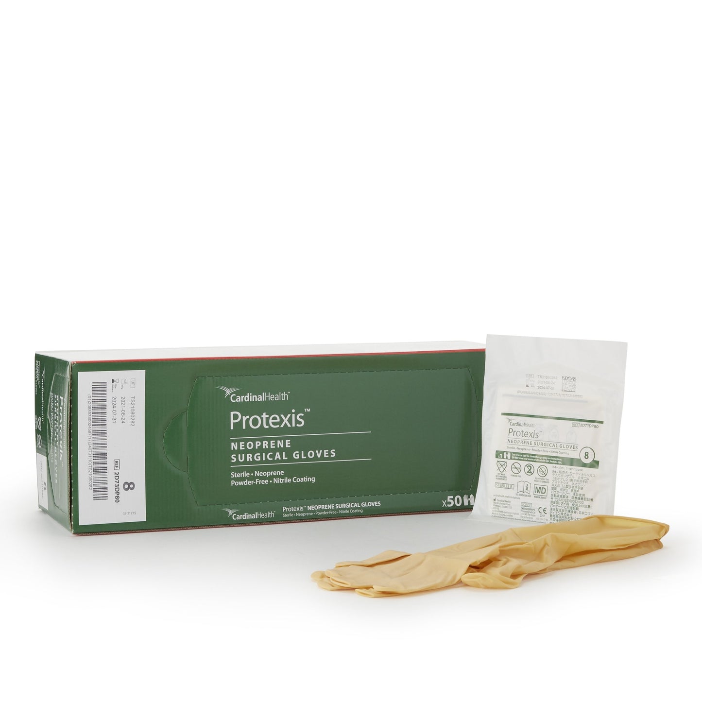 Protexis™ Polychloroprene Surgical Glove, Size 8, Ivory 2D73DP80