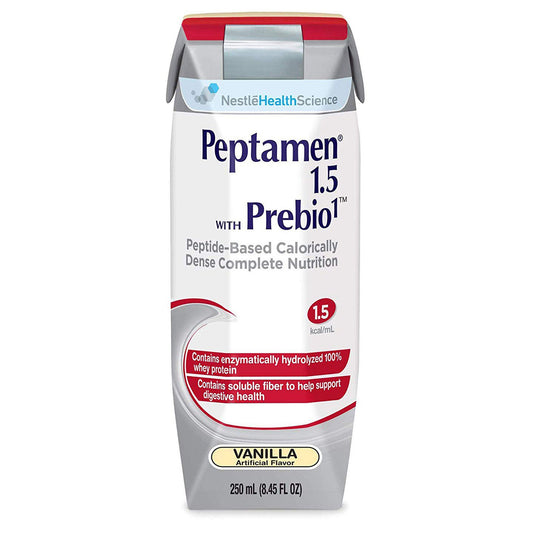 Peptamen® 1.5 with Prebio 1™ Vanilla Peptide-Based Complete Nutrition, 250 mL 10043900349586