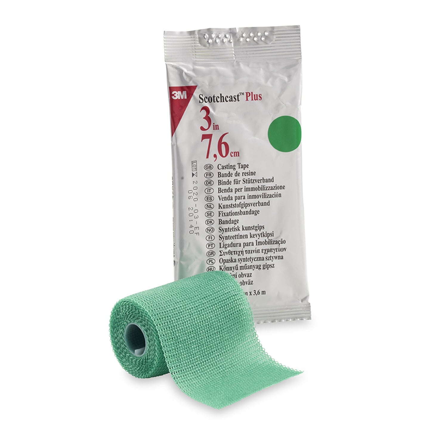 3M™ Scotchcast™ Plus Green Cast Tape, 3 Inch x 4 Yard 82003G