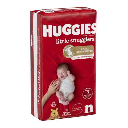 Unisex Baby Diaper Huggies® Little Snugglers Newborn Disposable Heavy Absorbency - 49694