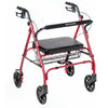 McKesson Bariatric Red Folding Steel Four-Wheel Rollator 146-10215RD-1