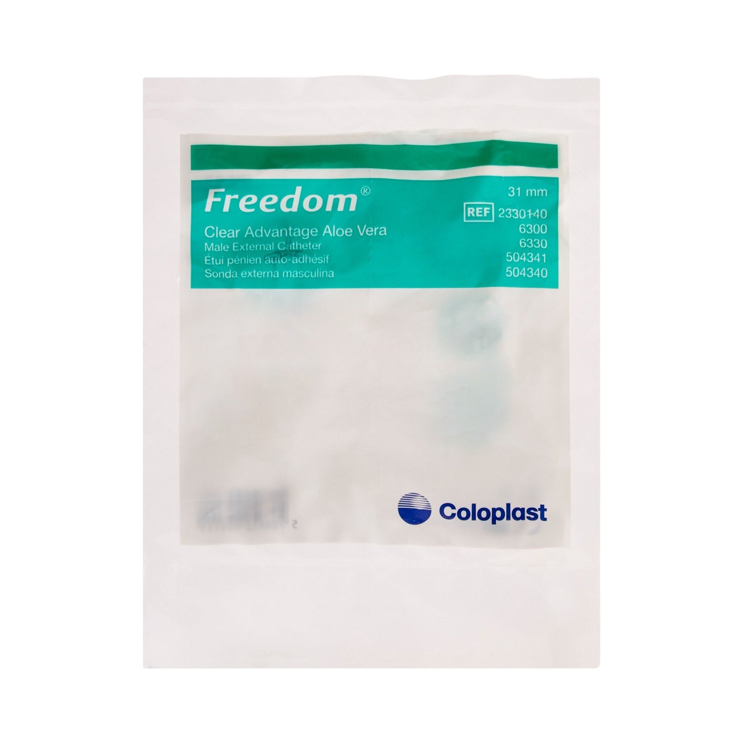Freedom® Clear Advantage Male External Catheter, Self-Adhesive Strip, 31 mm 6300
