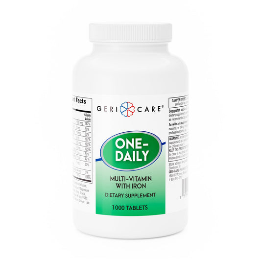 Multivitamin Supplement with Minerals Geri-Care® Vitamin A, Ascorbic Acid, Vitamin D-3, Thiamin, Riboflavin, Niacin, Vitamin B-6, Vitamin B-12, Pantot