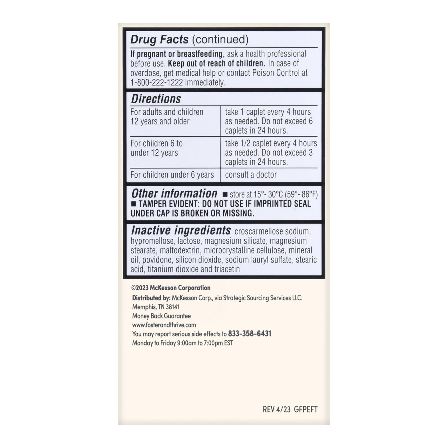 Foster & Thrive™ Chest Congestion Relief PE Guaifenesin & Phenylephrine Caplets 70677105601
