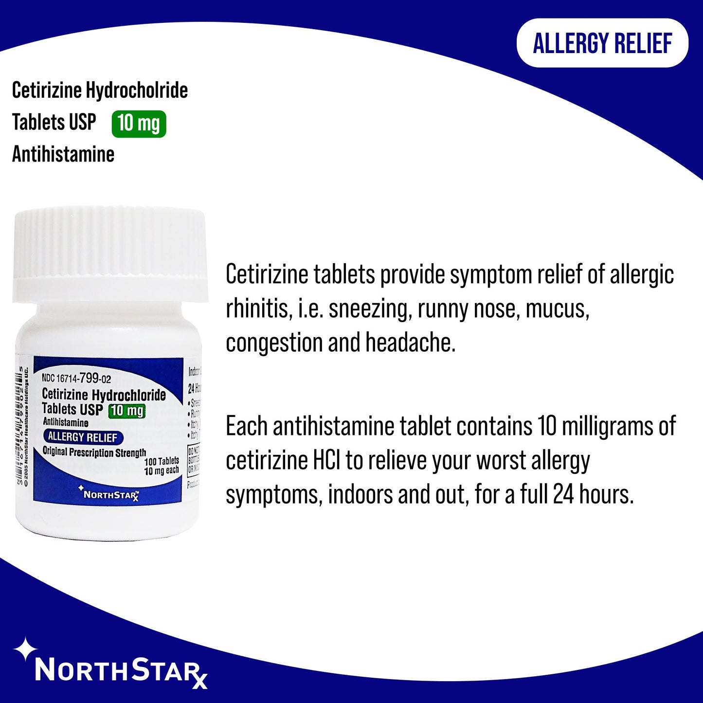 NorthStar Rx Cetirizine Antihistamine 16714079902
