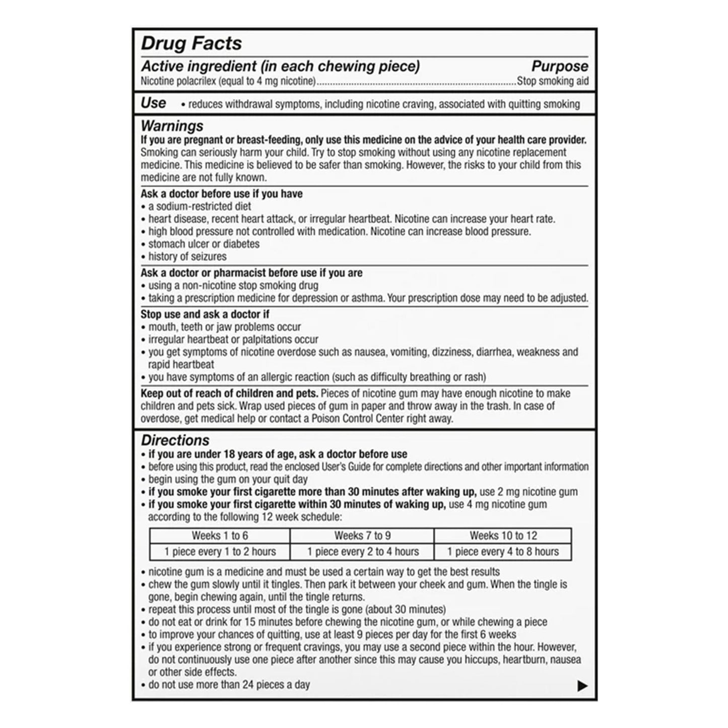 Nicorette Stop Smoking Aid Gum 4 mg Spearmint Burst with a Hint of Chamomile 00135053302